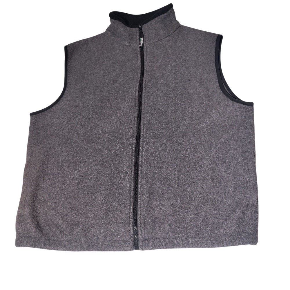 Campmor Men Gray Fleece Vest Full Zip No Size/Content Tag - Imperfect (Sz L?)